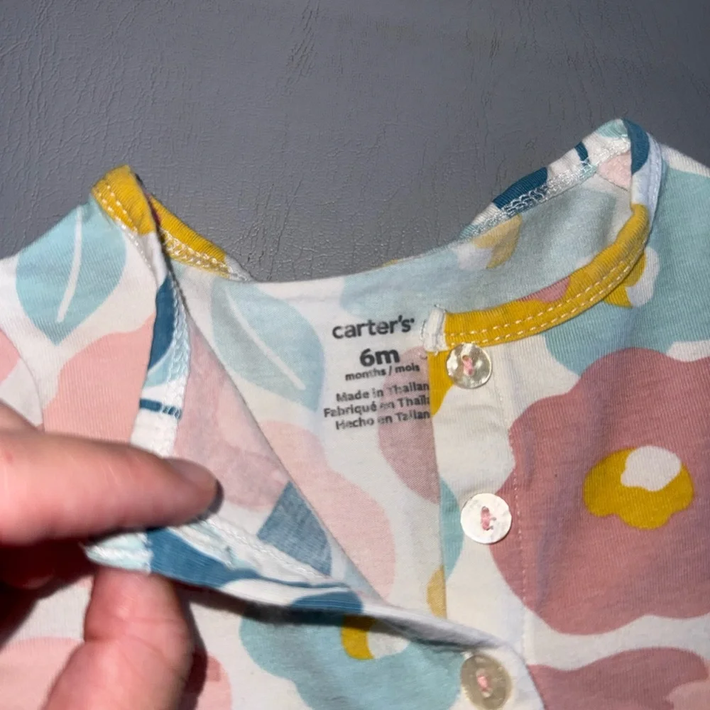 Carter's Floral Baby Top with Pink and Yellow Accents‎